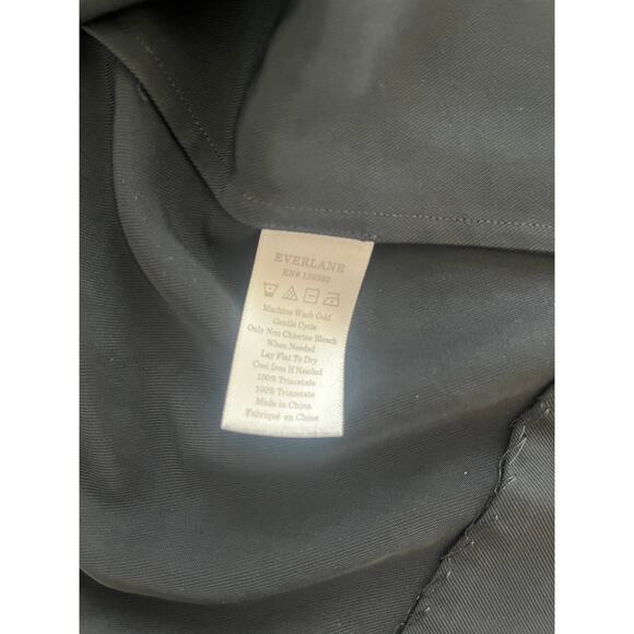 Everlane Japanese Go Weave Back Zip Blouse Top Black Size 8 - Picture 5 of 5
